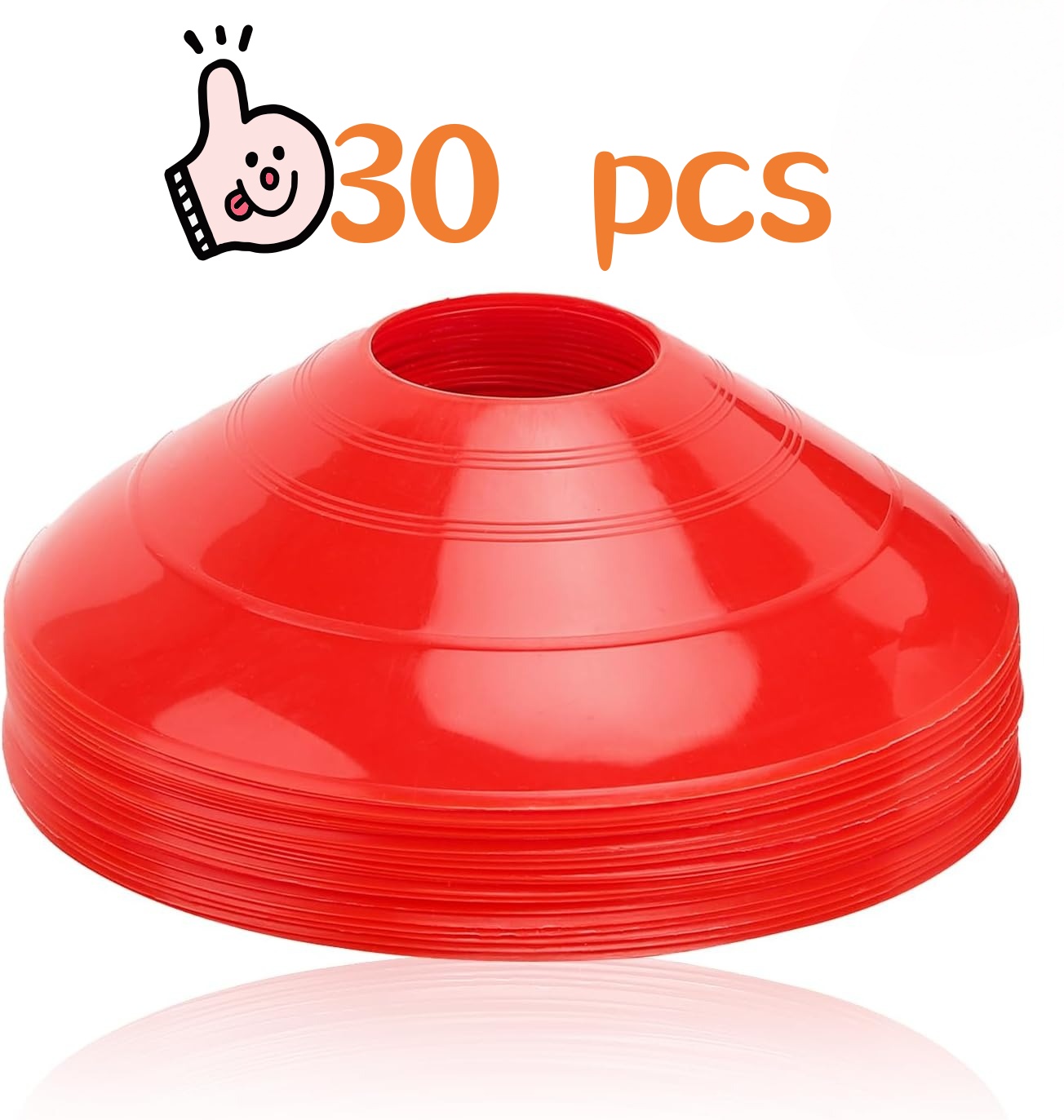 Football Training Cone - 30pcs Kerucut Pelatihan Sepak Bola, Pelat