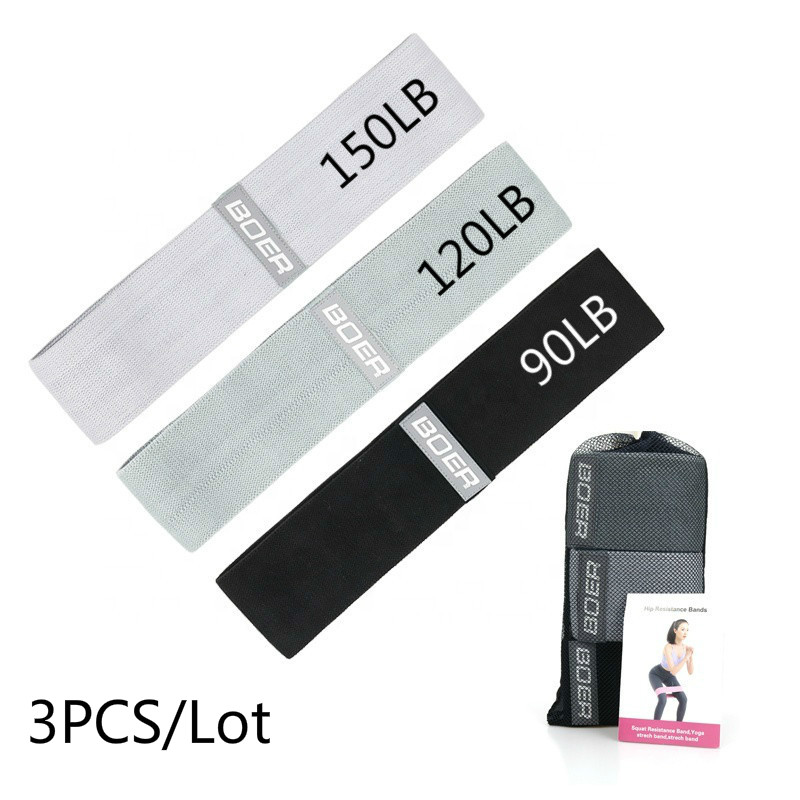 Sports Equipment Images - 3PCS Wanita Pria Kain Resistance Band