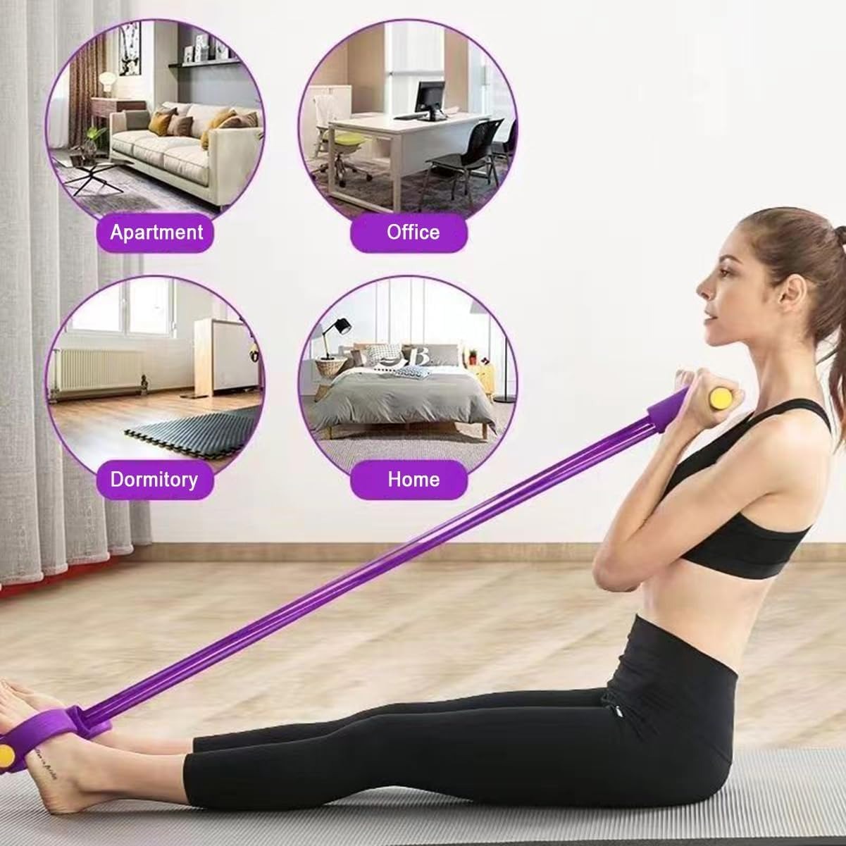 Sports Equipment Images - 21 Fitness Resistance Bands-6 Tube Pedal
