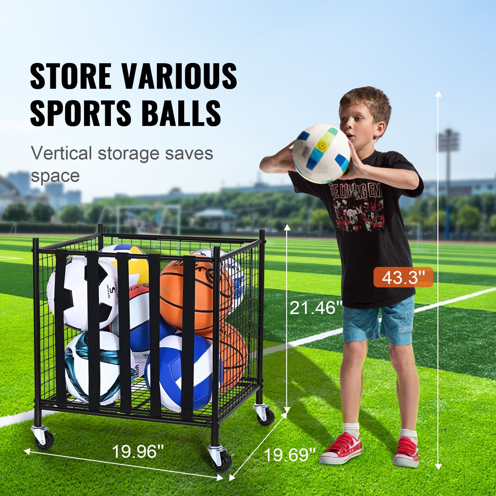 Keranjang Penyimpanan Bola Ola - Sports Equipment In School ulasan dan harga