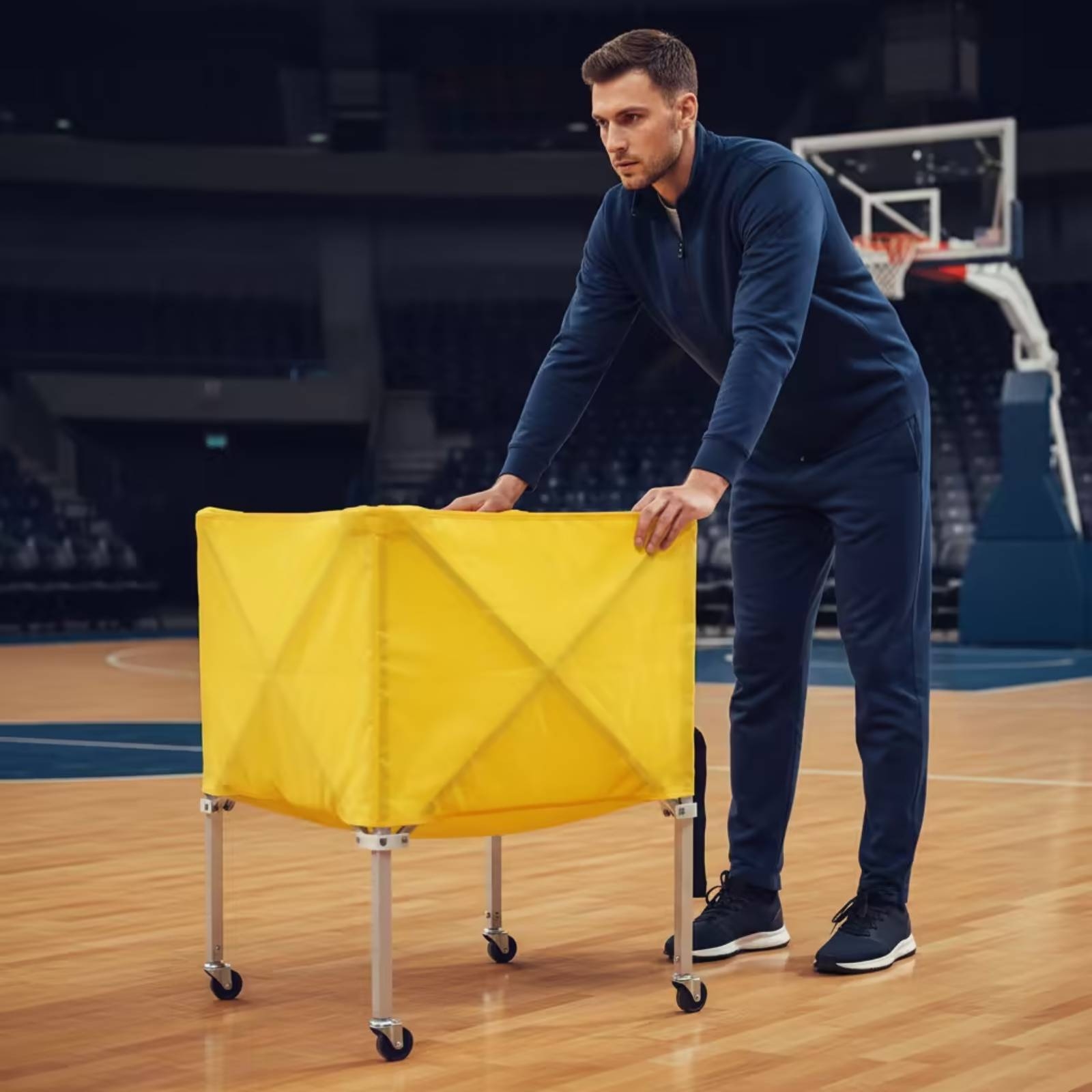 Troli Bola Lipat Empat Roda, O - Sports Equipment In School ulasan dan harga