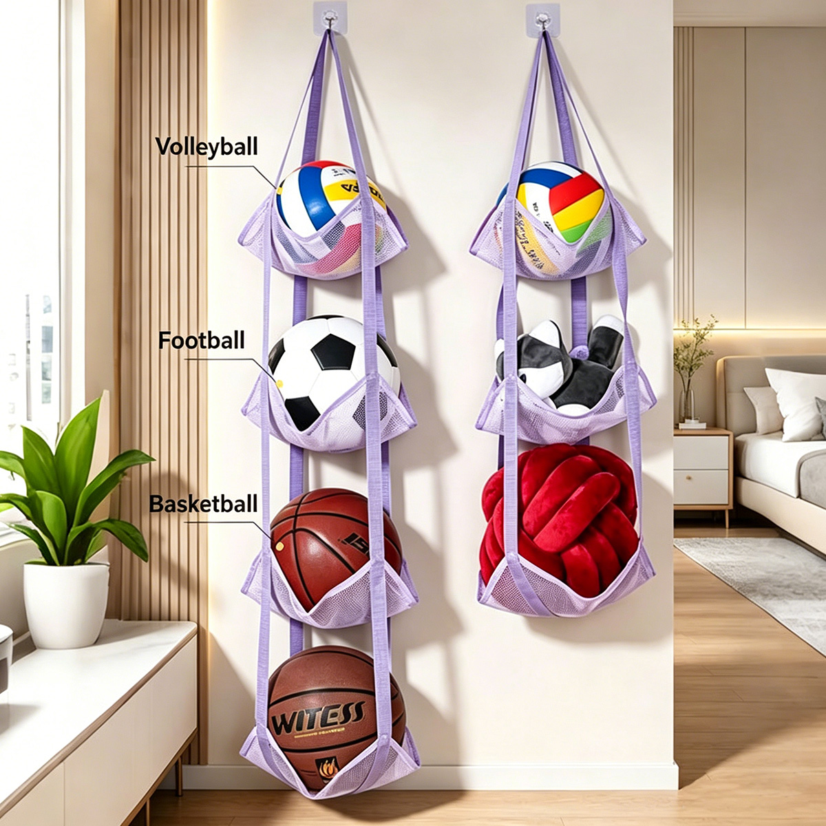 Tas Penyimpanan Bola Gantung 3 - Sports Equipment Organizer ulasan dan harga