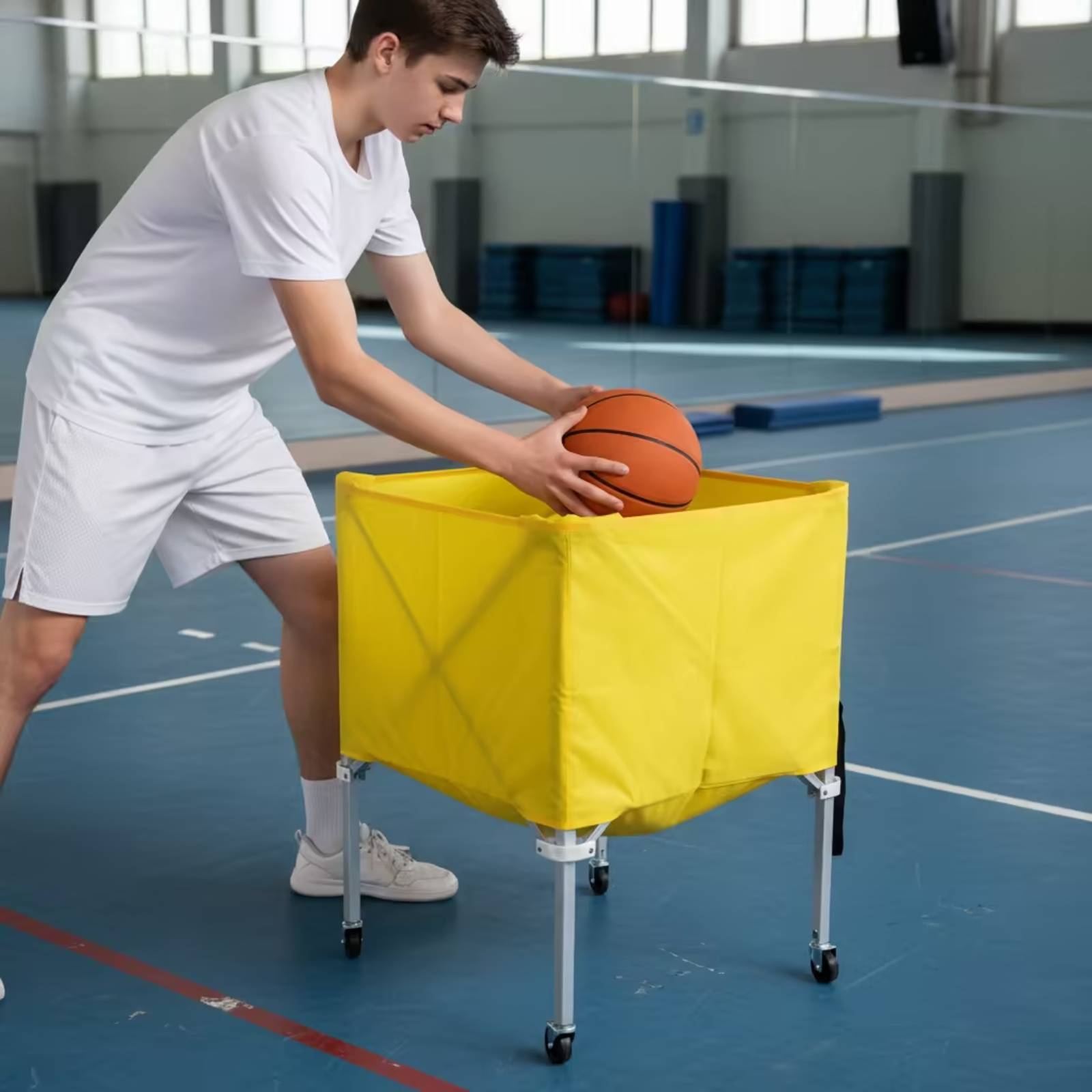 Troli Bola Lipat Ringan, Troli - Sports Equipment Organizer ulasan dan harga